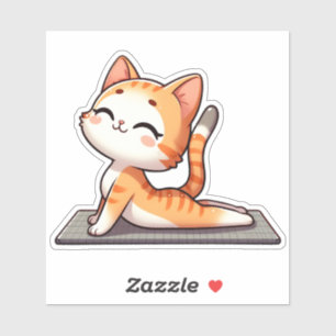 Sticker Cute Chibi Yoga Chat