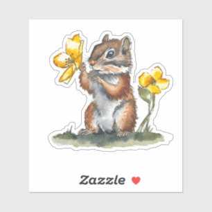 Sticker Cute Chipmunk
