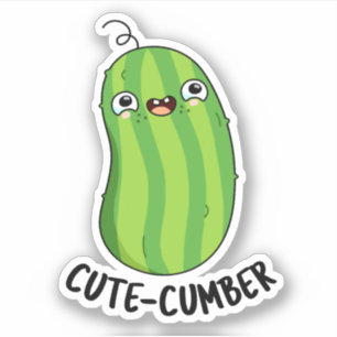 Sticker Cute Concombre Cute Concombre Pun