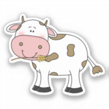 Cute Cow Design adorable d'art animal de ferme pou