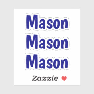 Sticker Cute Custom Kids Marine Nom bleu