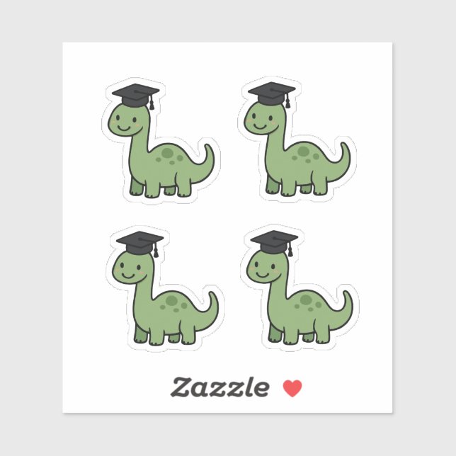 Sticker Cute Dinosaur Graduation for Parents/Teachers (Feuille)