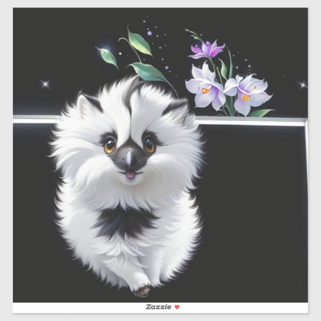 Sticker Cute Floof (Feuille)