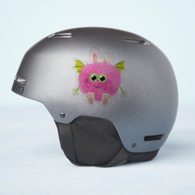 Sticker Cute fluffy rabbit monster (Côté casque)