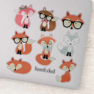 Sticker Cute Foxes, collection