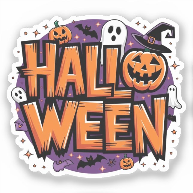 Sticker Cute funny halloween (Recto)