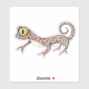 Sticker Cute Gecko Illustré