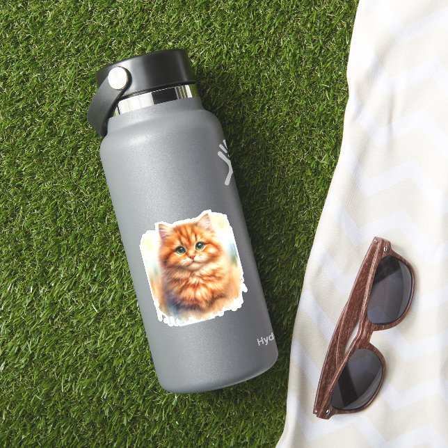 Sticker Cute Ginger Tabby Chat T-shirt classique (HydroFlask Insitu)