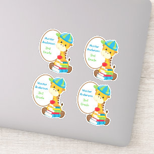 Sticker Cute Giraffe Enfants Réserver Contour