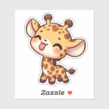 Cute Giraffe Sticking sa langue