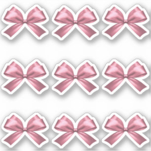 Sticker Cute Girl Rose Satin Aesthétique Bow