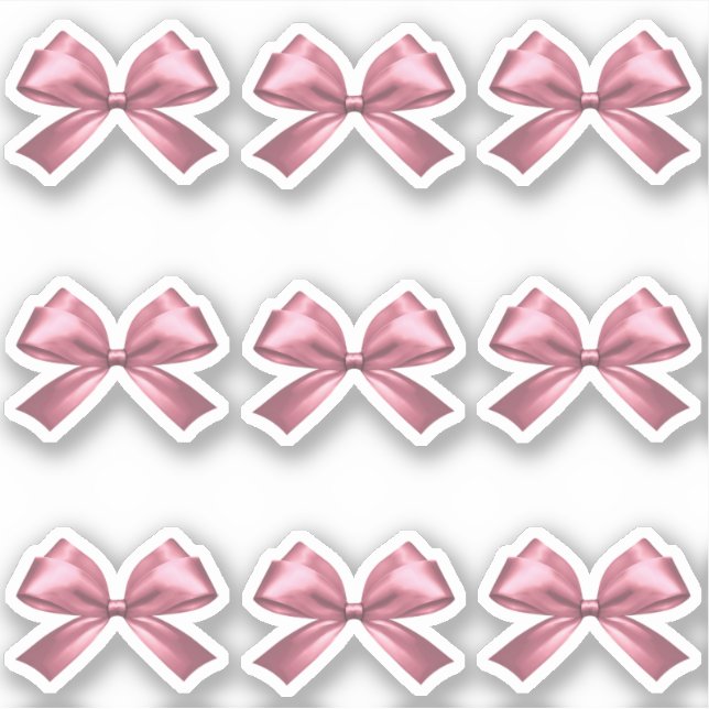 Sticker Cute Girl Rose Satin Aesthétique Bow (Devant)