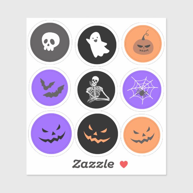 Sticker Cute Halloween Collection Vinyl Coupe (Feuille)