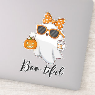 Sticker Cute Halloween Ghost Citrouille épice personnalisé