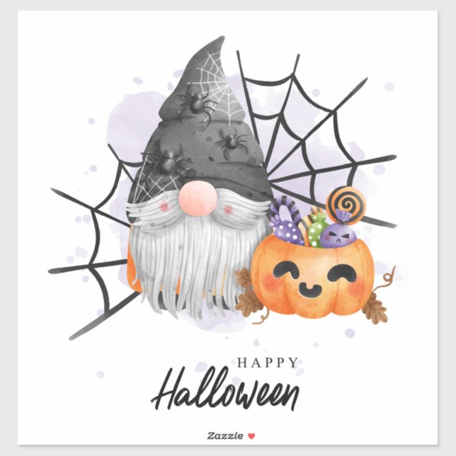 Sticker Cute Halloween Gnome (Feuille)