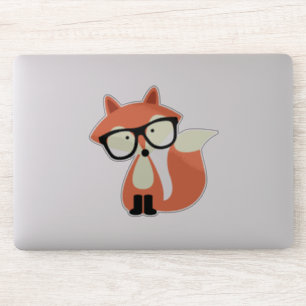 Sticker Cute Hipster Red Fox
