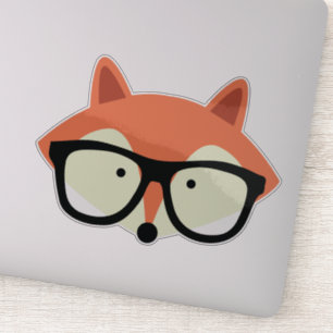 Sticker Cute Hipster Red Fox