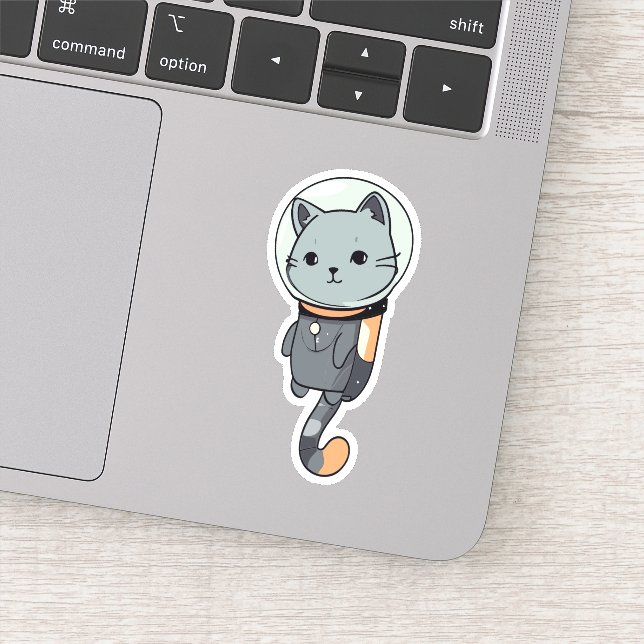 Sticker Cute Kawaii Astronaut Kitten (Détail)
