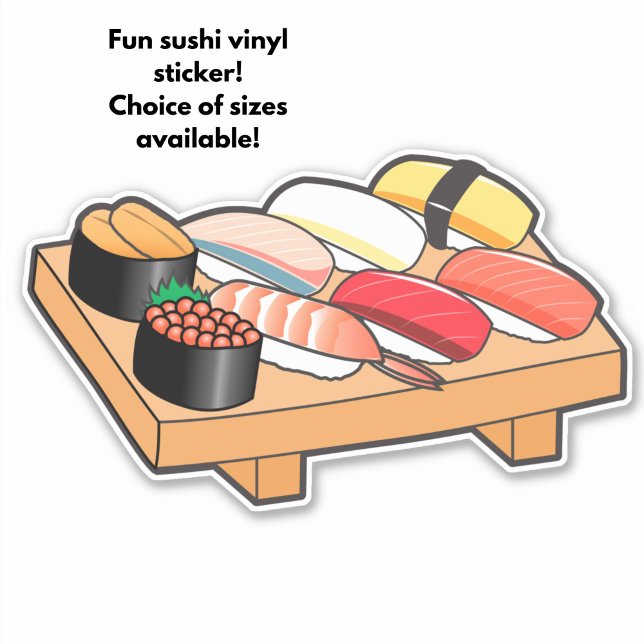 Sticker Cute Kawaii Boîte Japonaise Sushi Cute Kawaii Viny (A fun sushi sticker!)