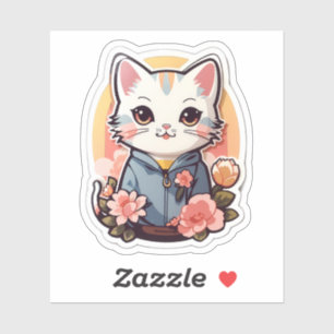 Sticker Cute Kawaii Cat Graphic