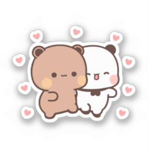 Sticker Cute Kawaii Chubby Mochi Panda ours