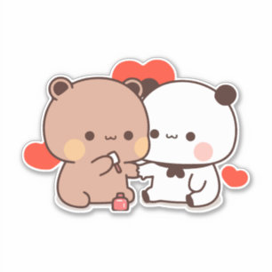 Sticker Cute Kawaii Chubby Mochi Panda ours