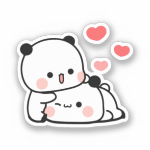 Sticker Cute Kawaii Chubby Mochi Panda ours