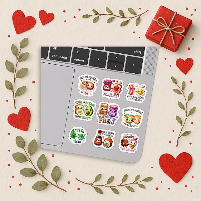 Sticker Cute Kawaii Food Pair Pun Sheet (Créateur téléchargé)