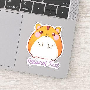 Sticker Cute Kawaii Hamster personnalisé