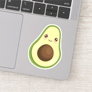 Sticker Cute Kawaii Smiling Avocado