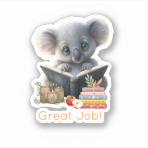 Sticker Cute Koala Oear Grand Professeur De Travail Person
