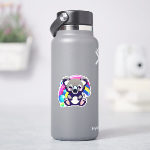 Sticker Cute Koala Ours et arc-en-ciel