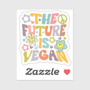 Sticker Cute L'Avenir est Vegan, Vegan
