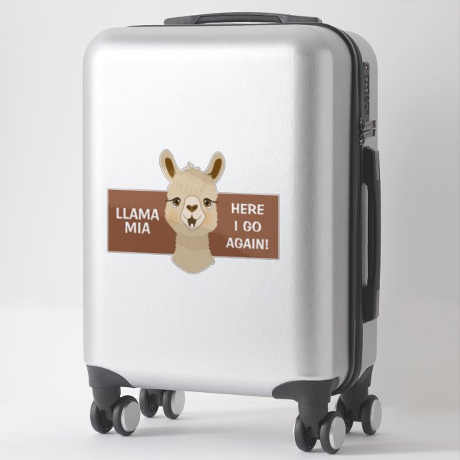 Sticker Cute Llama Mia (Sur valise)
