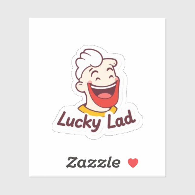 Sticker Cute Lucky Lad Irish (Feuille)