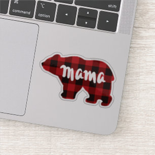 Sticker Cute Mama ours design mère cadeau de jour