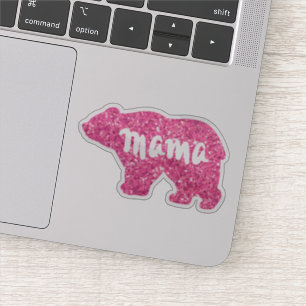 Sticker Cute Mama ours design mère cadeau de jour