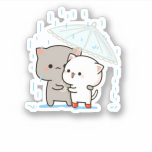 Sticker Cute Mochi Peach Cat