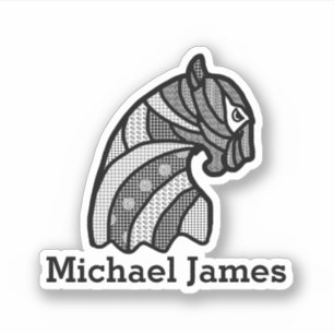 Sticker Cute Moderm Black Panther Ajouter Nom