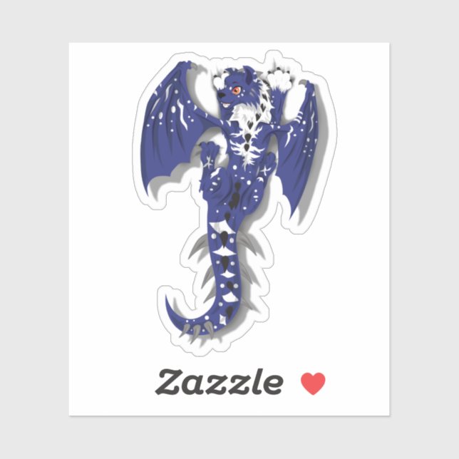 Sticker Cute Monster Dragon (Feuille)