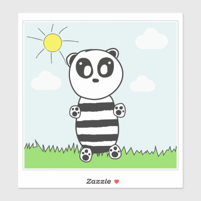 Sticker Cute Panda (Feuille)