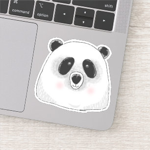 Sticker Cute panda art moderne. Enfants drôle ours animal
