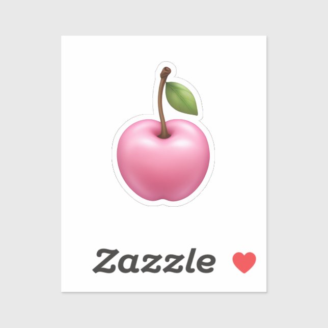 Sticker Cute Pastel rose cerise Emoji Art (Feuille)