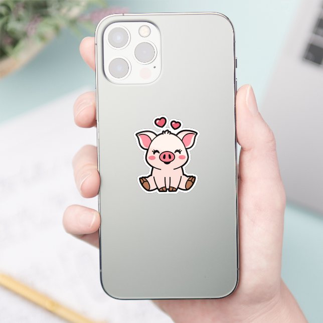 Sticker Cute Piggy Bank (Téléphone)