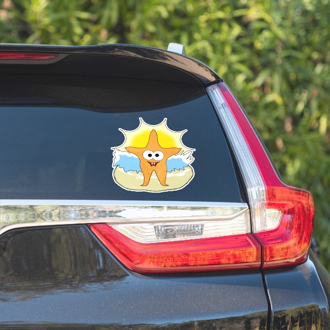 Sticker Cute poisson-cétacés (Côté voiture)