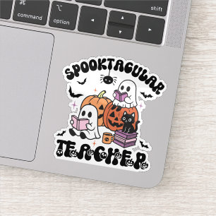 Sticker Cute Retro Halloween Spooktacular Enseignant