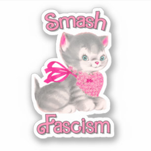 Sticker Cute Rétro Kitten - Fascisme Smash