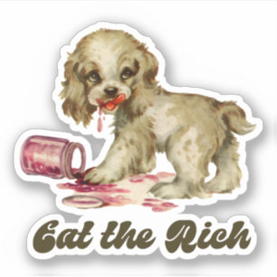Sticker Cute Retro Puppy - Mange Rich