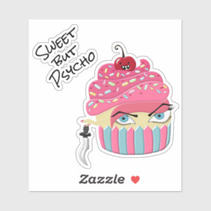 Sticker Cute rose Kawaii Killer Cupcake Halloween