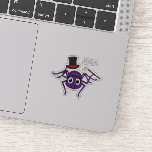 Sticker Cute Spider dans le top a un dessin animé